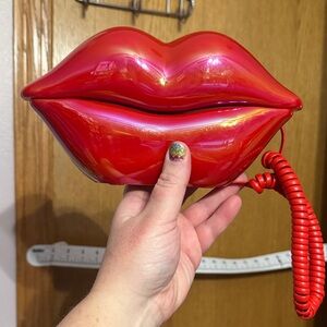 Red Lip-Shaped Phone